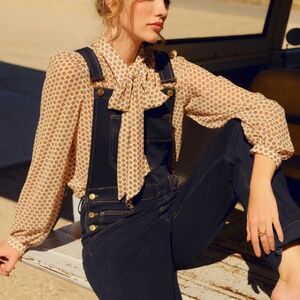 Lulus Radiantly Retro Ivory Multi Print Button-up Top White - Size XS